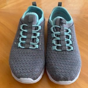 Gray and aqua slip on Sneakers